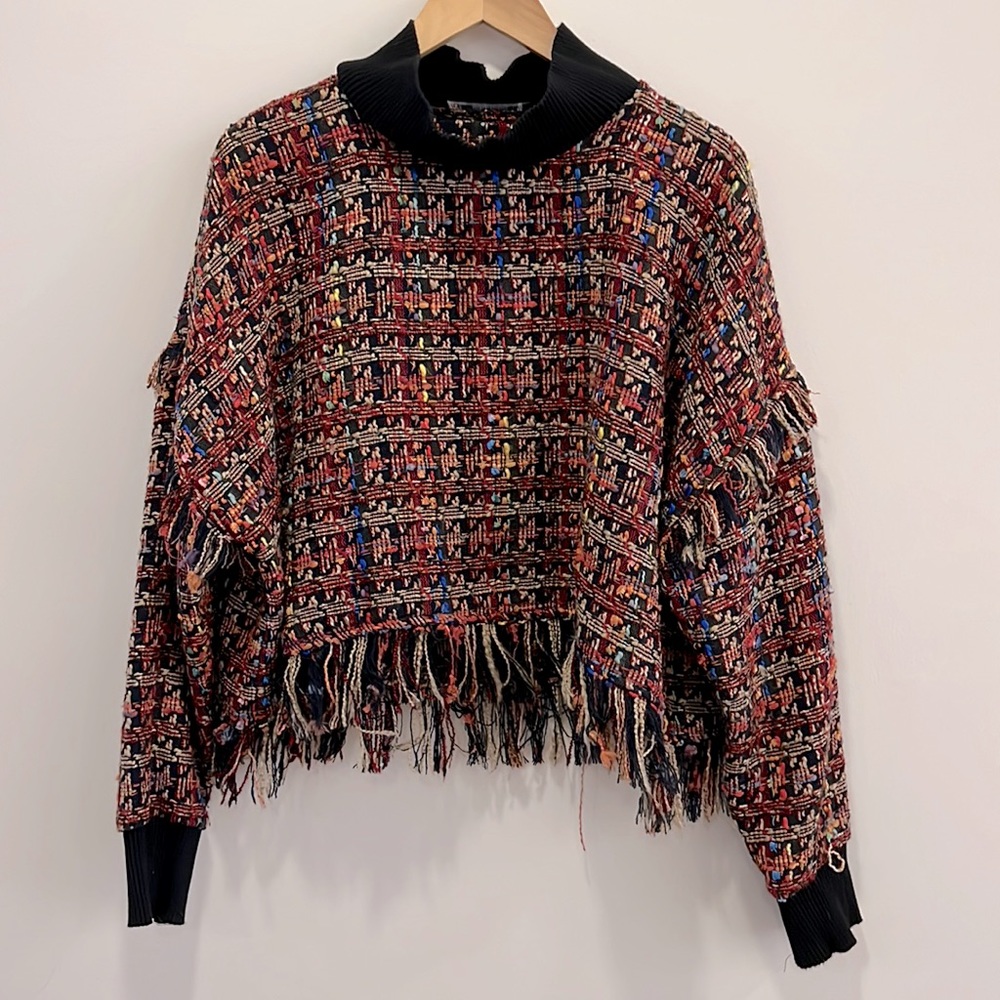 Zara woman tweed sweater. Size XL